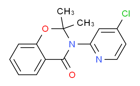 CAS No. 74405-00-8, 3-(4-Chloro-2-pyridinyl)-2,3-dihydro-2,2-dimethyl-4H-1,3-benzoxazin-4-one