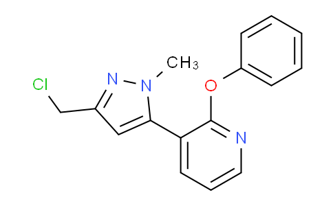 CAS No. 1233025-51-8, 3-(3-(Chloromethyl)-1-methyl-1H-pyrazol-5-yl)-2-phenoxypyridine