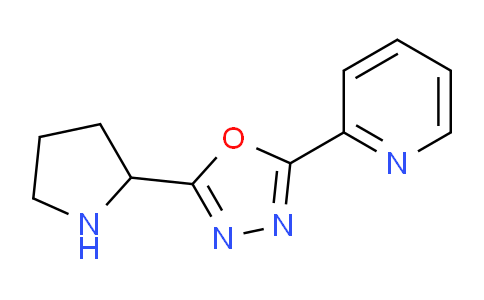 CAS No. 1181603-30-4, 2-(Pyridin-2-yl)-5-(pyrrolidin-2-yl)-1,3,4-oxadiazole