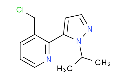 CAS No. 1446395-78-3, 3-(chloromethyl)-2-(2-isopropylpyrazol-3-yl)pyridine