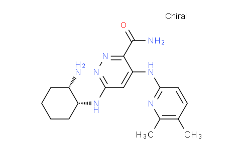 CAS No. 1446790-62-0, 6-[[(1R,2S)-2-aminocyclohexyl]amino]-4-[(5,6-dimethylpyridin-2-yl)amino]pyridazine-3-carboxamide