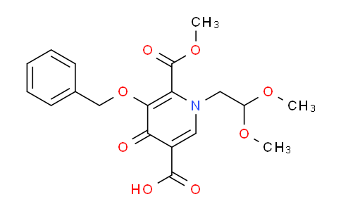 CAS No. 1973401-99-8, 5-(Benzyloxy)-1-(2,2-dimethoxyethyl)-6-(methoxycarbonyl)-4-oxo-1,4-dihydropyridine-3-carboxylic acid