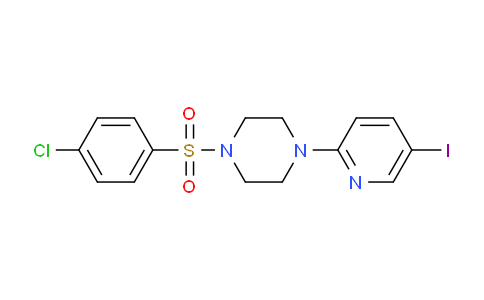 CAS No. 1437318-92-7, 1-((4-Chlorophenyl)sulfonyl)-4-(5-iodopyridin-2-yl)piperazine