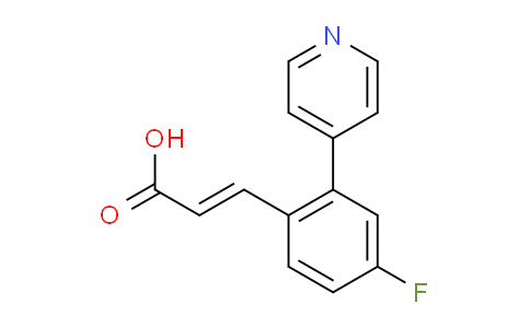 CAS No. 1214790-25-6, (E)-3-(4-Fluoro-2-(pyridin-4-yl)phenyl)acrylic acid