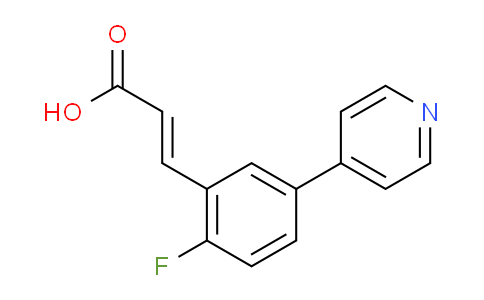 CAS No. 1214790-73-4, (E)-3-(2-Fluoro-5-(pyridin-4-yl)phenyl)acrylic acid