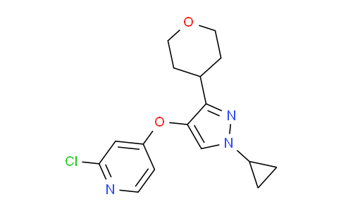 CAS No. 1898283-96-9, 2-chloro-4-[1-cyclopropyl-3-(oxan-4-yl)pyrazol-4-yl]oxypyridine