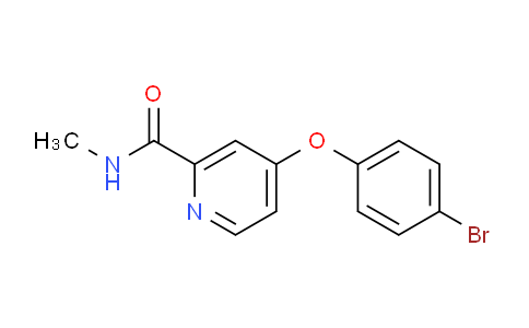CAS No. 1154243-75-0, 4-(4-bromophenoxy)-N-methylpyridine-2-carboxamide