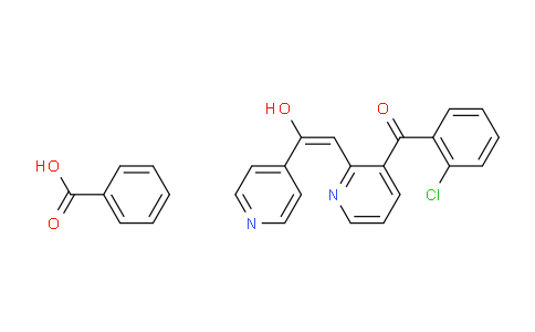 CAS No. 2082741-95-3, (1E)-2-[3-(2-chlorobenzoyl)pyridin-2-yl]-1-(pyridin-4-yl)ethen-1-ol; benzoic acid
