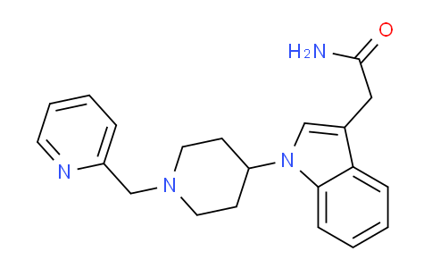 CAS No. 616898-57-8, 2-[1-[1-(pyridin-2-ylmethyl)piperidin-4-yl]indol-3-yl]acetamide