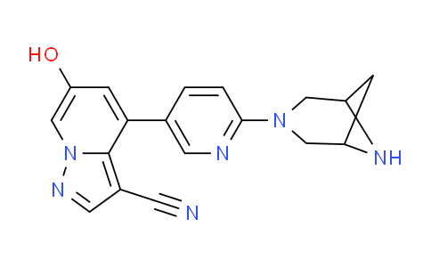 CAS No. 2222756-36-5, 4-[6-(3,6-diazabicyclo[3.1.1]heptan-3-yl)pyridin-3-yl]-6-hydroxypyrazolo[1,5-a]pyridine-3-carbonitrile