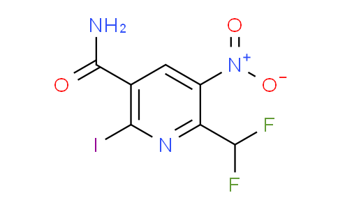 CAS No. 1805427-91-1, 2-(Difluoromethyl)-6-iodo-3-nitropyridine-5-carboxamide