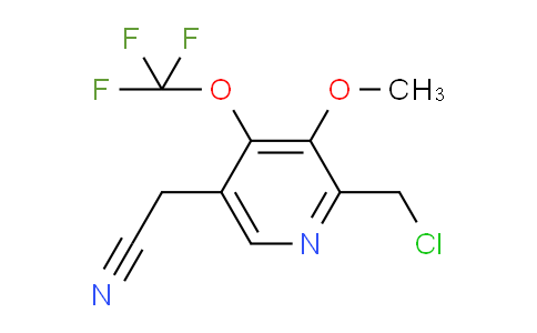CAS No. 1804638-94-5, 2-(Chloromethyl)-3-methoxy-4-(trifluoromethoxy)pyridine-5-acetonitrile