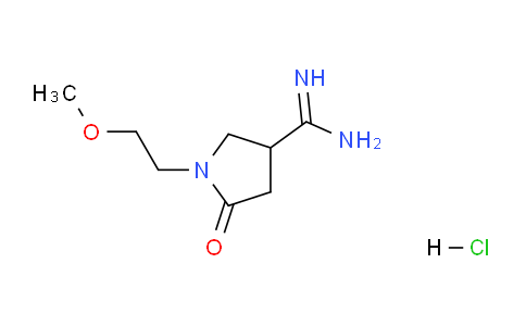 CAS No. 1272756-21-4, 1-(2-Methoxyethyl)-5-oxopyrrolidine-3-carboximidamide hydrochloride