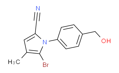 CAS No. 142015-94-9, 5-bromo-1-(4-(hydroxymethyl)phenyl)-4-methyl-1H-pyrrole-2-carbonitrile