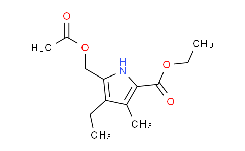 CAS No. 100619-73-6, Ethyl 5-[(acetyloxy)methyl]-4-ethyl-3-methyl-1H-pyrrole-2-carboxylate