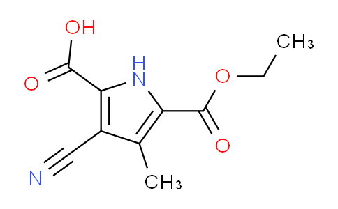 CAS No. 101871-99-2, 3-cyano-5-(ethoxycarbonyl)-4-methyl-1H-pyrrole-2-carboxylic acid