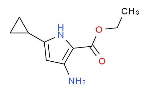 CAS No. 1194374-56-5, ethyl 3-amino-5-cyclopropyl-1H-pyrrole-2-carboxylate