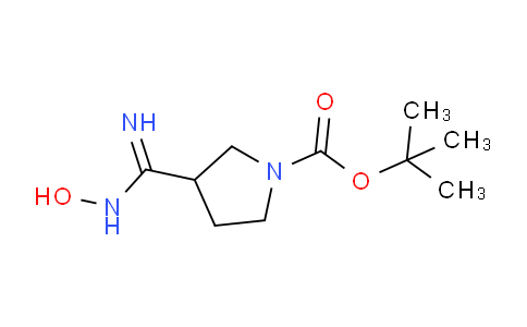 CAS No. 1226495-49-3, tert-butyl 3-(N-hydroxycarbamimidoyl)pyrrolidine-1-carboxylate