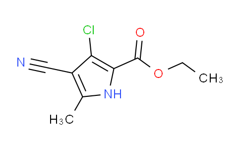 CAS No. 861034-53-9, ethyl 3-chloro-4-cyano-5-methyl-1H-pyrrole-2-carboxylate