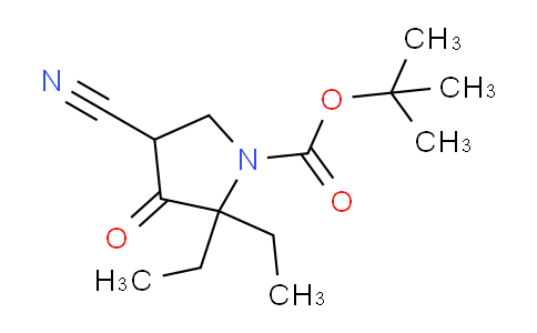 CAS No. 1245806-93-2, tert-butyl 4-cyano-2,2-diethyl-3-oxopyrrolidine-1-carboxylate