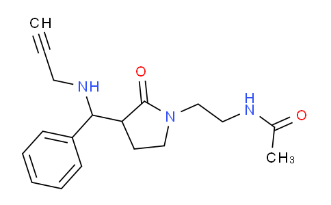 CAS No. 1245806-94-3, N-(2-(2-oxo-3-(phenyl(prop-2-yn-1-ylamino)methyl)pyrrolidin-1-yl)ethyl)acetamide