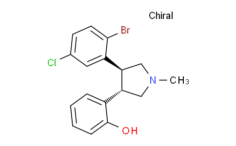 CAS No. 1000890-02-7, 2-((3S,4S)-4-(2-bromo-5-chlorophenyl)-1-methylpyrrolidin-3-yl)phenol