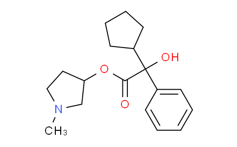 CAS No. 13118-11-1, 1-Methylpyrrolidin-3-yl 2-cyclopentyl-2-hydroxy-2-phenylacetate