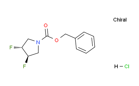 CAS No. 682359-79-1, benzyl (3R,4R)-3,4-difluoropyrrolidine-1-carboxylate hydrochloride