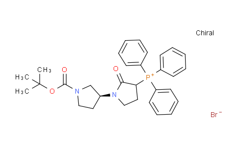 CAS No. 400045-51-4, ((3'S)-1'-(tert-Butoxycarbonyl)-2-oxo-[1,3'-bipyrrolidin]-3-yl)triphenylphosphonium bromide