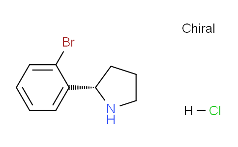 CAS No. 1224945-39-4, (S)-2-(2-Bromophenyl)pyrrolidine hydrochloride