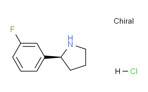 CAS No. 1360442-16-5, (S)-2-(3-Fluorophenyl)pyrrolidine hydrochloride