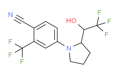 CAS No. 1619264-51-5, 4-(2-(2,2,2-Trifluoro-1-hydroxyethyl)pyrrolidin-1-yl)-2-(trifluoromethyl)benzonitrile