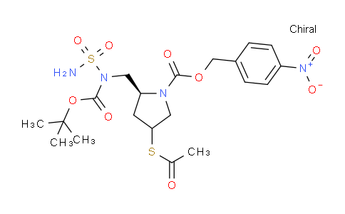 CAS No. 491878-06-9, (2S,4S)-4-Nitrobenzyl 4-(acetylthio)-2-(((tert-butoxycarbonyl)(sulfamoyl)amino)methyl)pyrrolidine-1-carboxylate