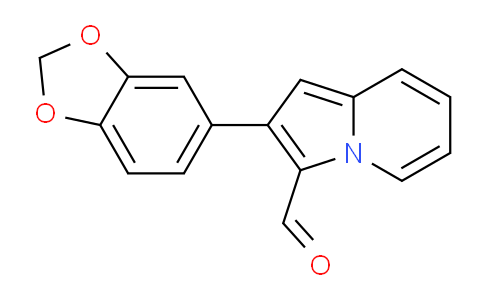 CAS No. 893612-89-0, 2-(Benzo[d][1,3]dioxol-5-yl)indolizine-3-carbaldehyde