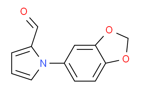 CAS No. 383147-55-5, 1-(Benzo[d][1,3]dioxol-5-yl)-1H-pyrrole-2-carbaldehyde