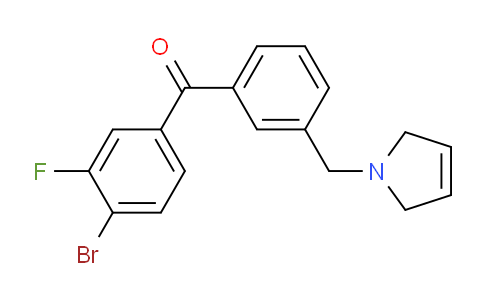 CAS No. 898749-10-5, (4-Bromo-3-fluorophenyl)(3-((2,5-dihydro-1H-pyrrol-1-yl)methyl)phenyl)methanone