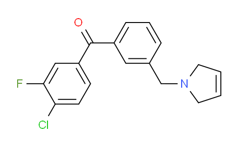 CAS No. 898749-13-8, (4-Chloro-3-fluorophenyl)(3-((2,5-dihydro-1H-pyrrol-1-yl)methyl)phenyl)methanone