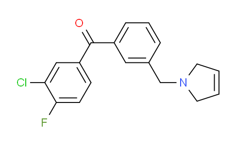 CAS No. 898749-15-0, (3-Chloro-4-fluorophenyl)(3-((2,5-dihydro-1H-pyrrol-1-yl)methyl)phenyl)methanone