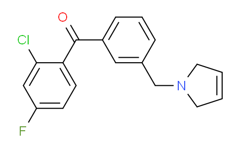 CAS No. 898749-38-7, (2-Chloro-4-fluorophenyl)(3-((2,5-dihydro-1H-pyrrol-1-yl)methyl)phenyl)methanone