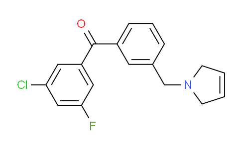 CAS No. 898749-41-2, (3-Chloro-5-fluorophenyl)(3-((2,5-dihydro-1H-pyrrol-1-yl)methyl)phenyl)methanone