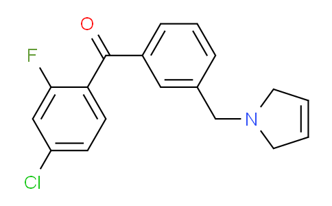 CAS No. 898749-44-5, (4-Chloro-2-fluorophenyl)(3-((2,5-dihydro-1H-pyrrol-1-yl)methyl)phenyl)methanone