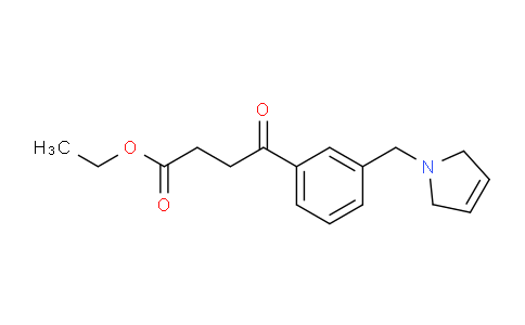 CAS No. 898749-76-3, Ethyl 4-(3-((2,5-dihydro-1H-pyrrol-1-yl)methyl)phenyl)-4-oxobutanoate