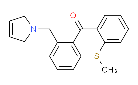 CAS No. 898763-02-5, (2-((2,5-Dihydro-1H-pyrrol-1-yl)methyl)phenyl)(2-(methylthio)phenyl)methanone