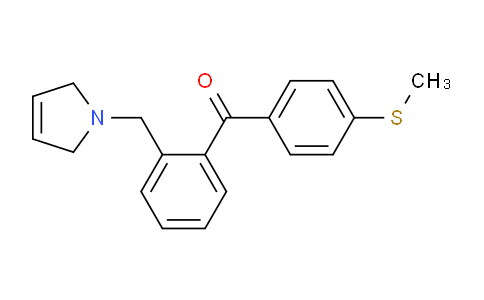CAS No. 898763-04-7, (2-((2,5-Dihydro-1H-pyrrol-1-yl)methyl)phenyl)(4-(methylthio)phenyl)methanone