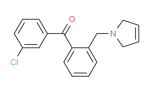 CAS No. 898763-10-5, (3-Chlorophenyl)(2-((2,5-dihydro-1H-pyrrol-1-yl)methyl)phenyl)methanone