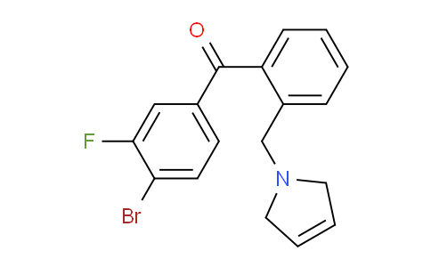 CAS No. 898763-38-7, (4-Bromo-3-fluorophenyl)(2-((2,5-dihydro-1H-pyrrol-1-yl)methyl)phenyl)methanone