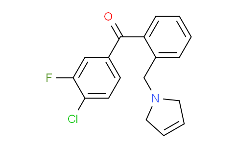 CAS No. 898763-41-2, (4-Chloro-3-fluorophenyl)(2-((2,5-dihydro-1H-pyrrol-1-yl)methyl)phenyl)methanone