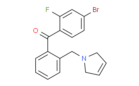 CAS No. 898763-62-7, (4-Bromo-2-fluorophenyl)(2-((2,5-dihydro-1H-pyrrol-1-yl)methyl)phenyl)methanone