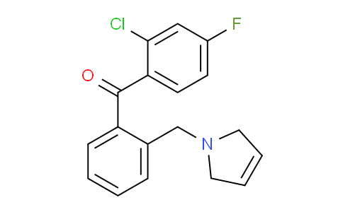 CAS No. 898763-64-9, (2-Chloro-4-fluorophenyl)(2-((2,5-dihydro-1H-pyrrol-1-yl)methyl)phenyl)methanone