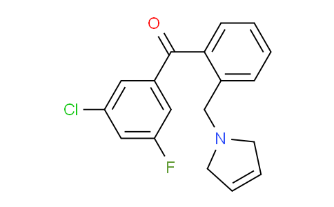 CAS No. 898763-66-1, (3-Chloro-5-fluorophenyl)(2-((2,5-dihydro-1H-pyrrol-1-yl)methyl)phenyl)methanone